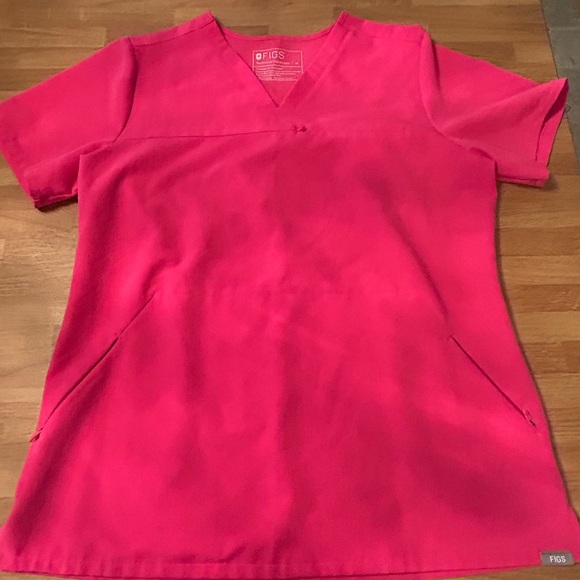 Figs Women's Short Sleeve Tee - Vivid Pink - Picture 1 of 13